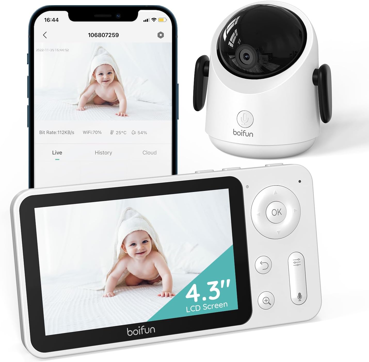 دوربین اتاق کودک BOIFUN مدل Baby3SM