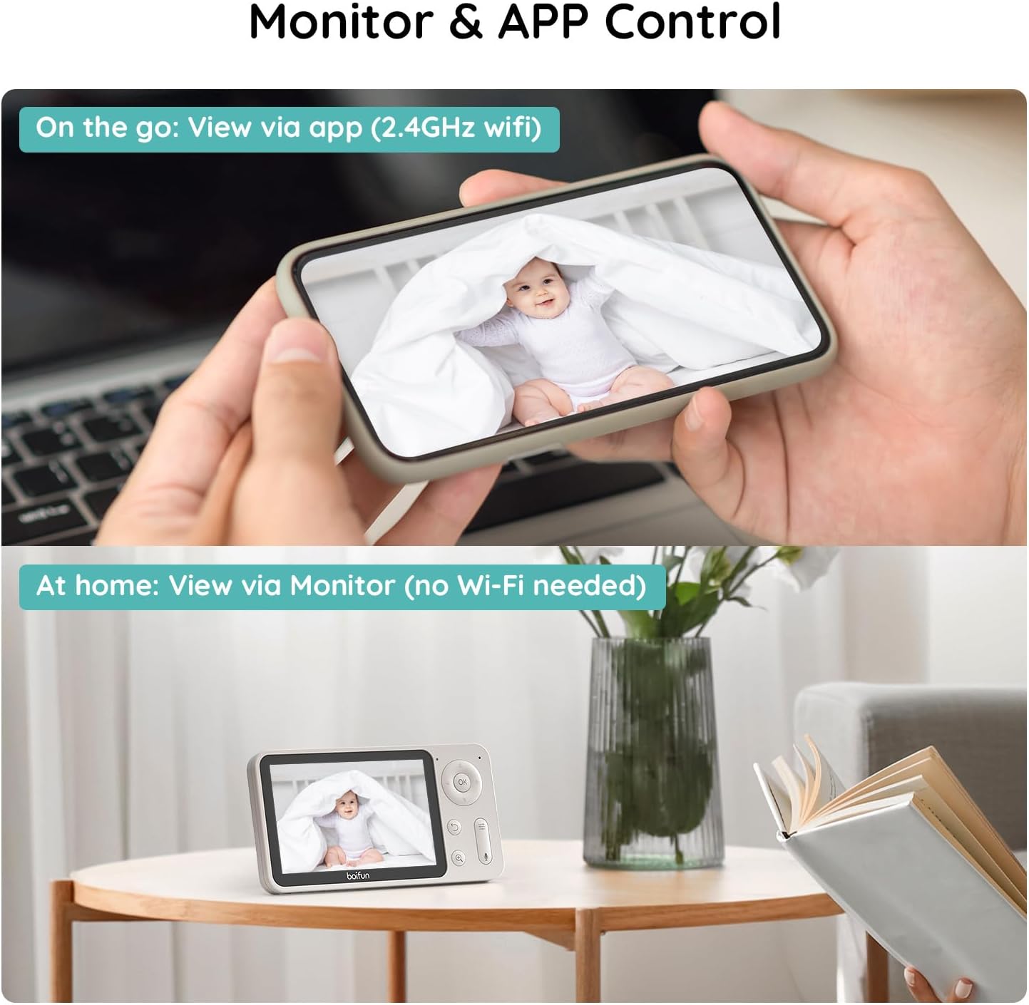 دوربین اتاق کودک BOIFUN مدل Baby3SM - تصویر 7