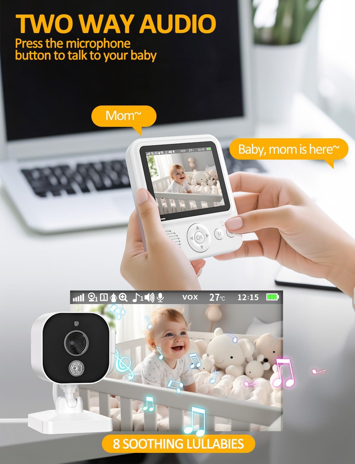 دوربین اتاق کودک OBVHNUA مدل ABM900 - تصویر 5