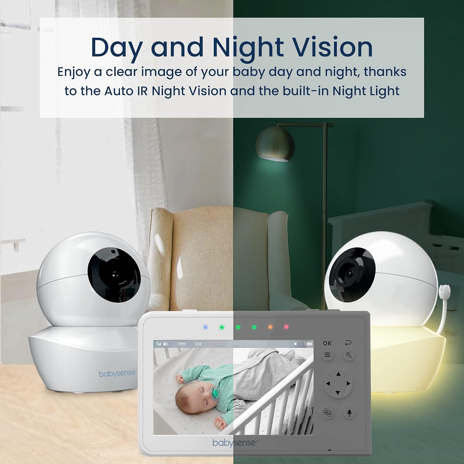 دوربین اتاق کودک babysense مدل V43(دوربین دو عددی) - تصویر 7
