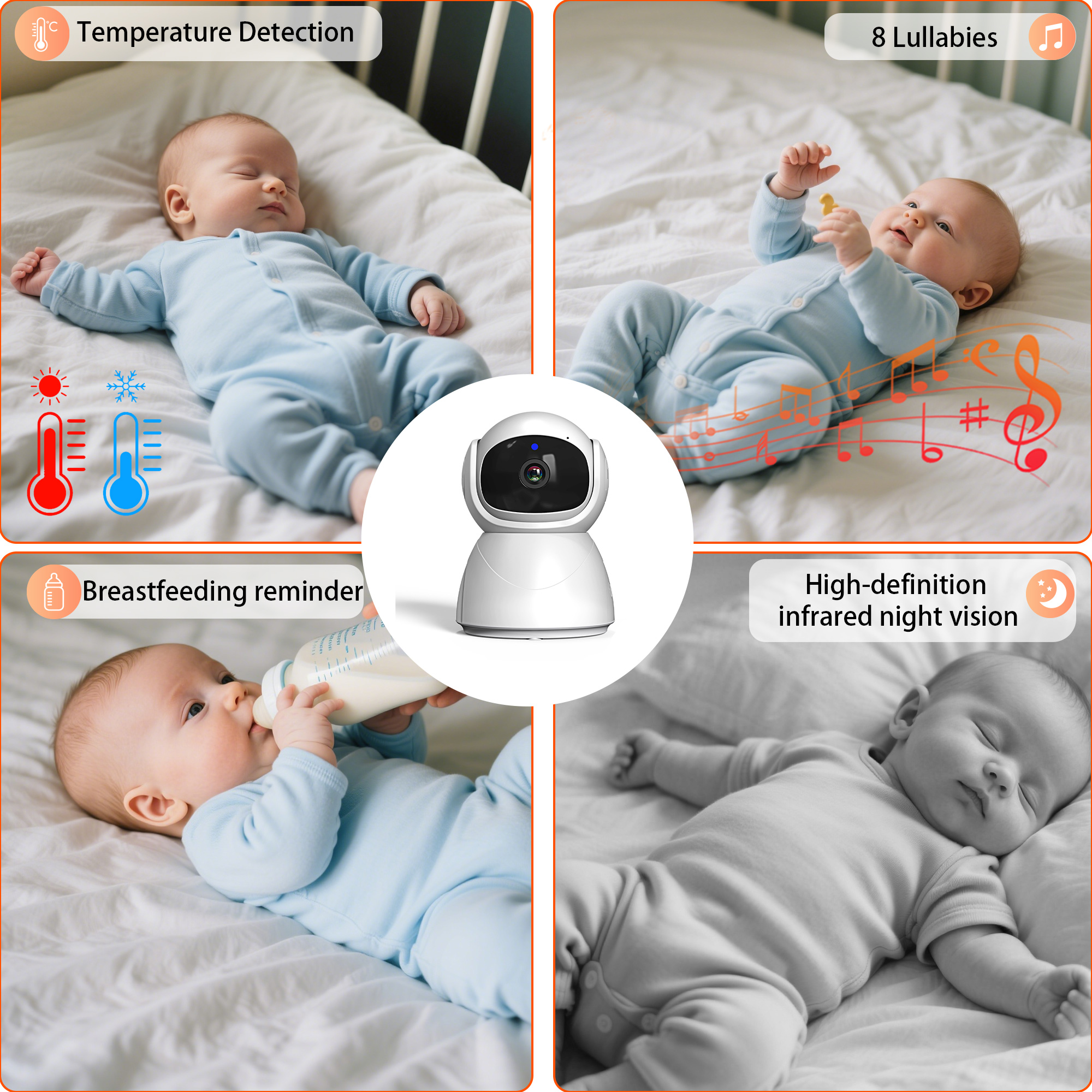 دوربین اتاق کودک OBVHNUA مدل ABM570 - تصویر 5